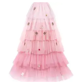 Great Pretenders Christmas Tree Dress & Headpiece Blush Size 3-4