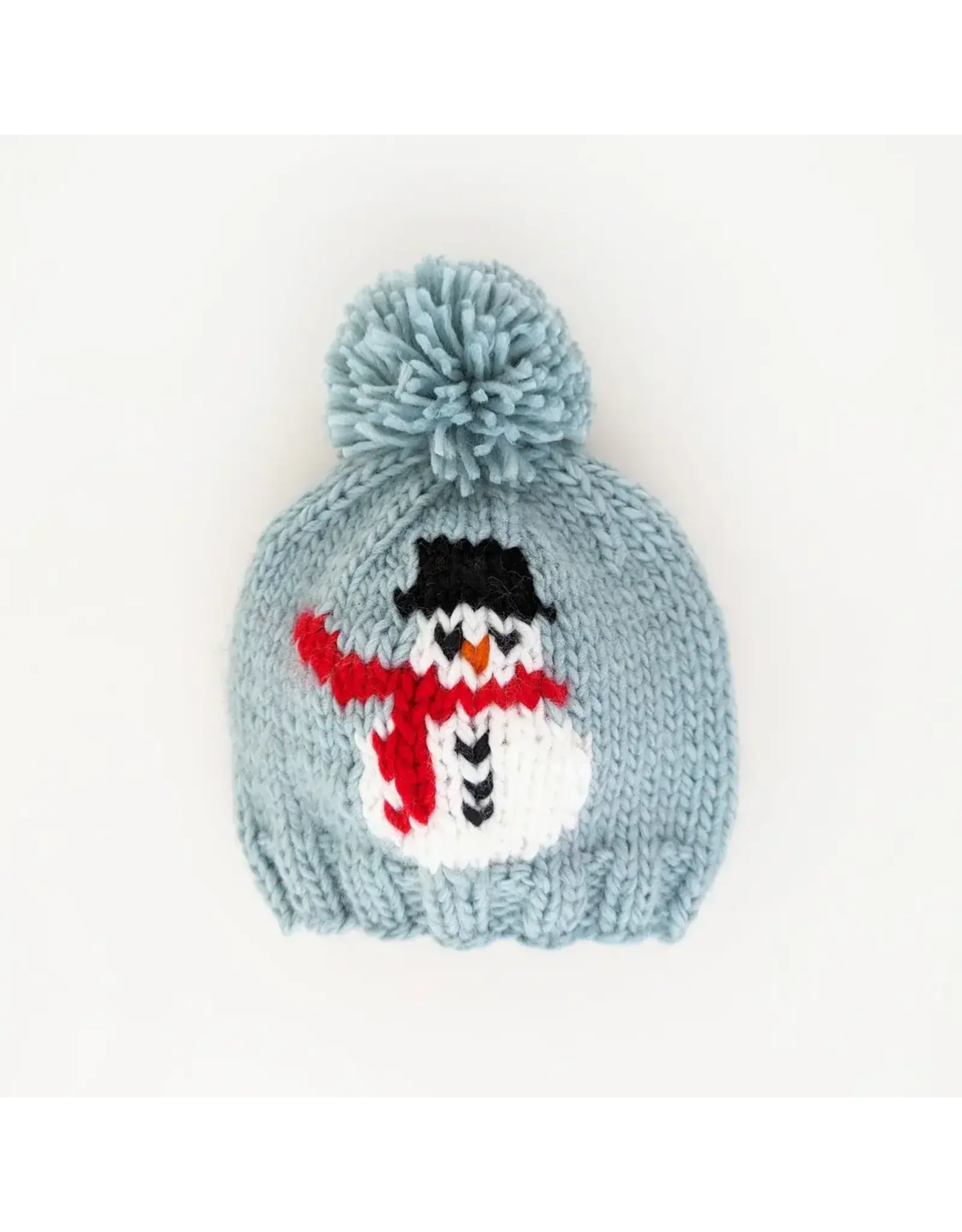 Huggalugs Frosty Snowman Surf Blue Beanie Hat Medium 6-24months