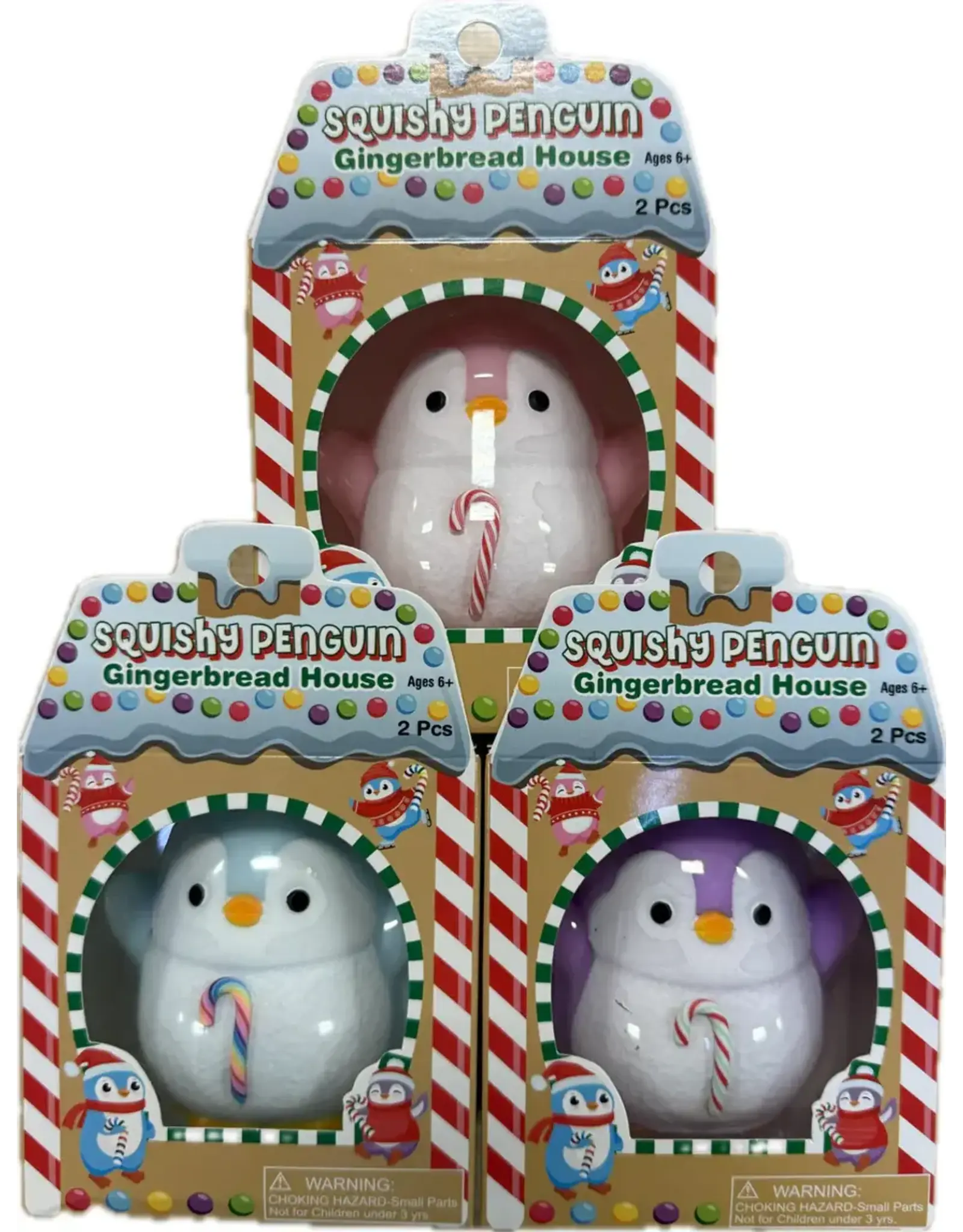 Zorbitz Squishy Penguin Gingerbread House