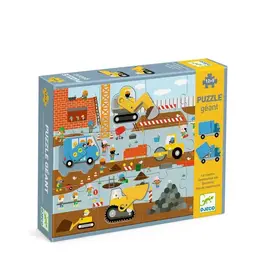 Djeco Giant Puzzle Construction Site 12 Pieces+5 Pieces