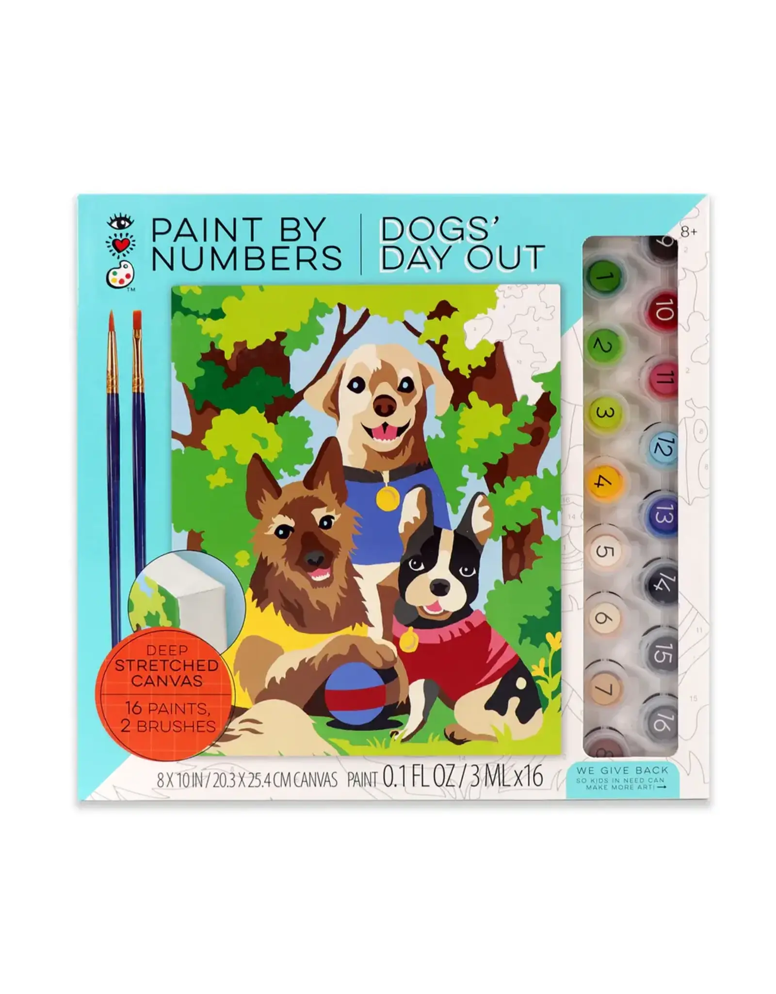 Bright Stripes Paint By Number Dog Portrait