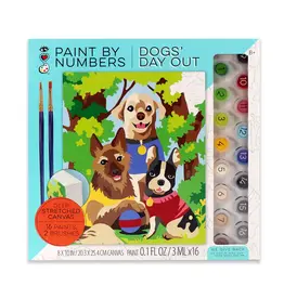 Bright Stripes Paint By Number Dog Portrait