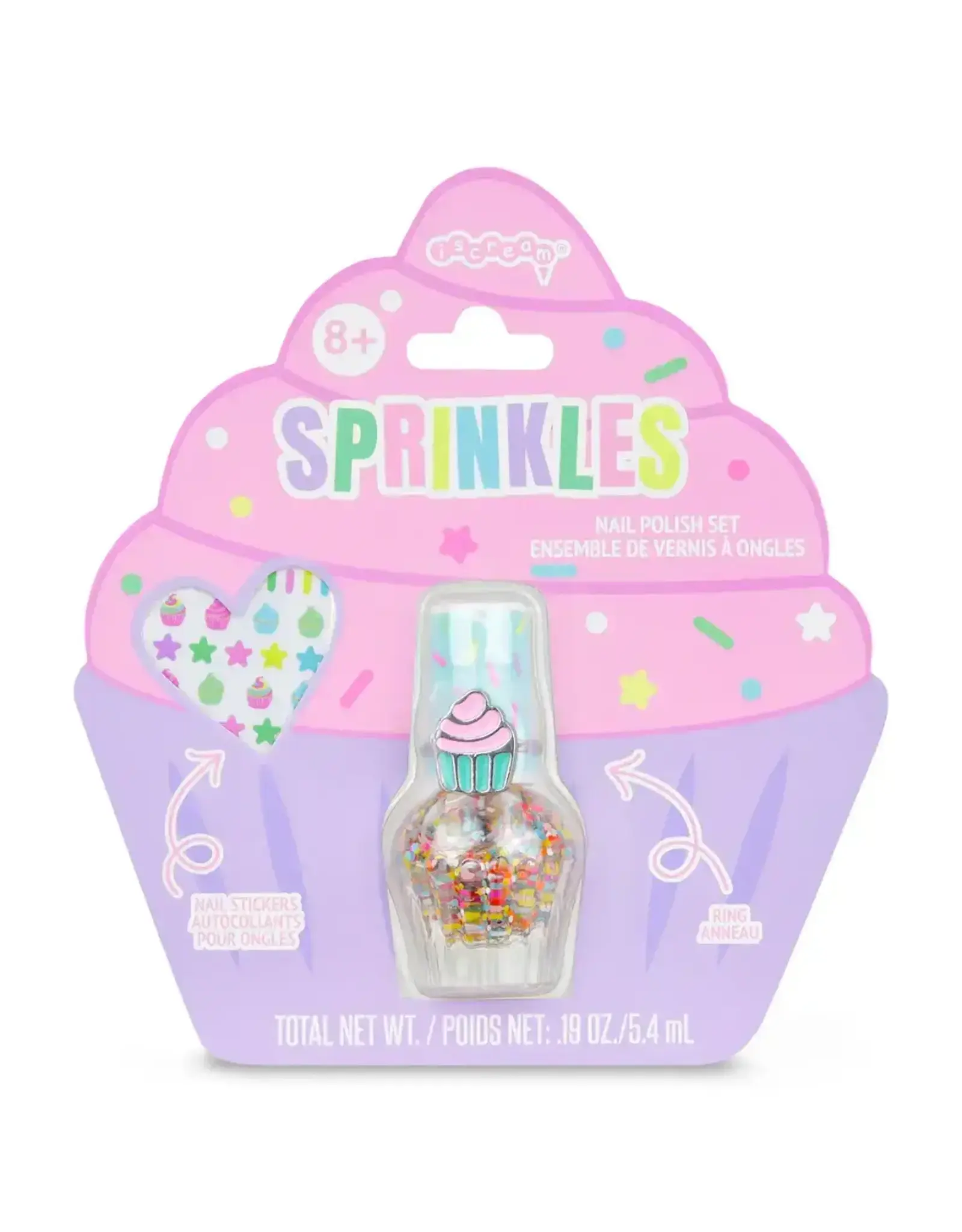 Iscream Sprinkles Nail Polish Ring Set