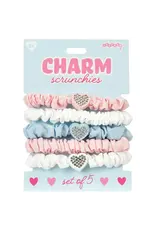 Iscream Heart Charm Scrunchie Set