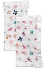 Lulujo Baby Security Blanket 2 Pack Muslin Cotton Butterfly