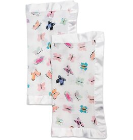 Lulujo Baby Security Blanket 2 Pack Muslin Cotton Butterfly