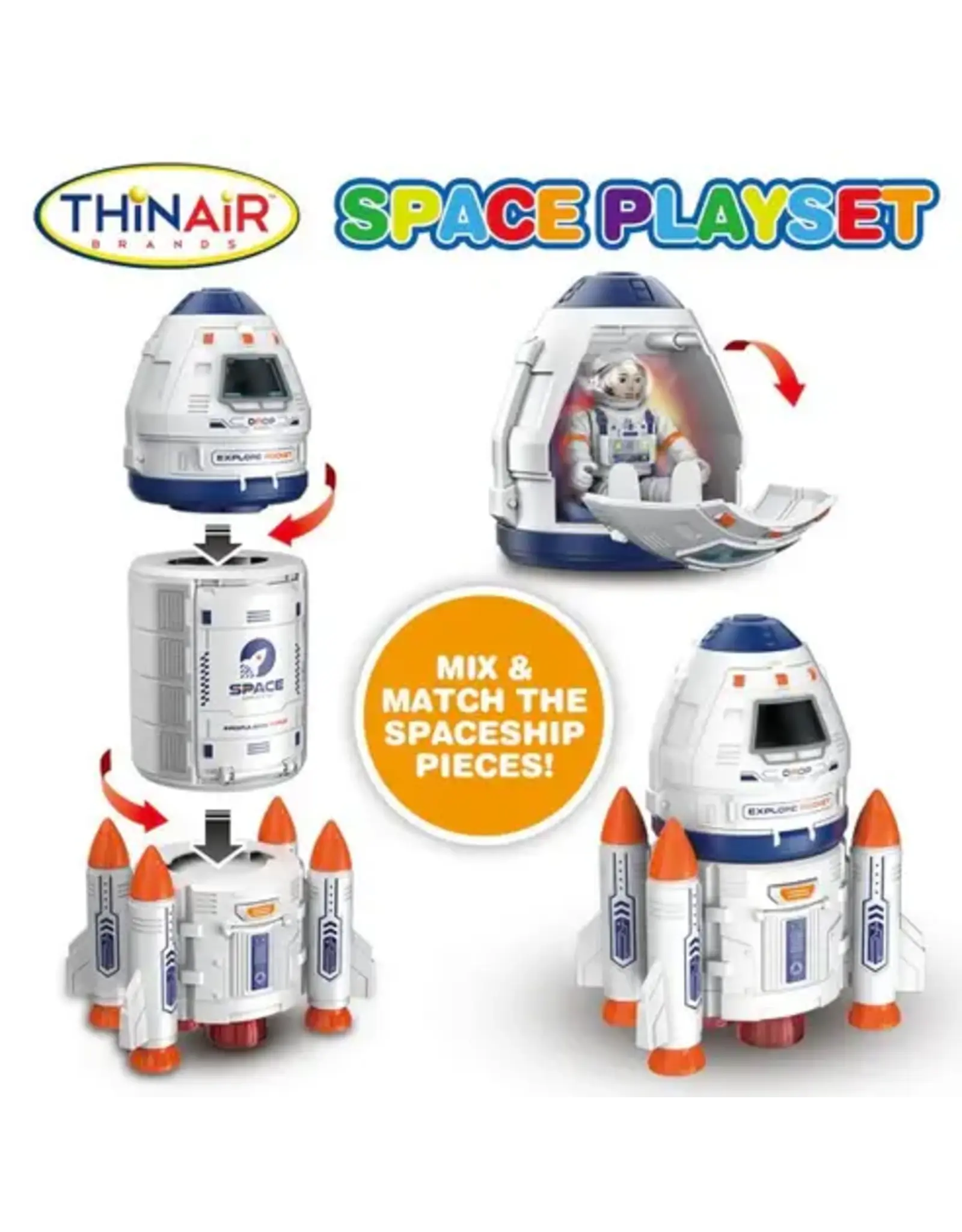 THiN AiR Brands Space Explorer Play Set with Sound & Light Action
