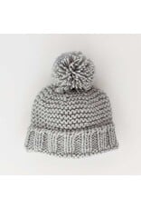 Huggalugs Ice Grey Garter Stitch Beanie Hat Baby & Kids S (0-6 months)