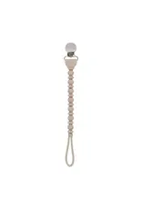 Itzy Ritzy Sweetie Strap Silicone One Piece Pacifier Clips Beige