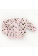 Huggalugs Bitty Blooms Blush Cardigan Sweater 18-24 months