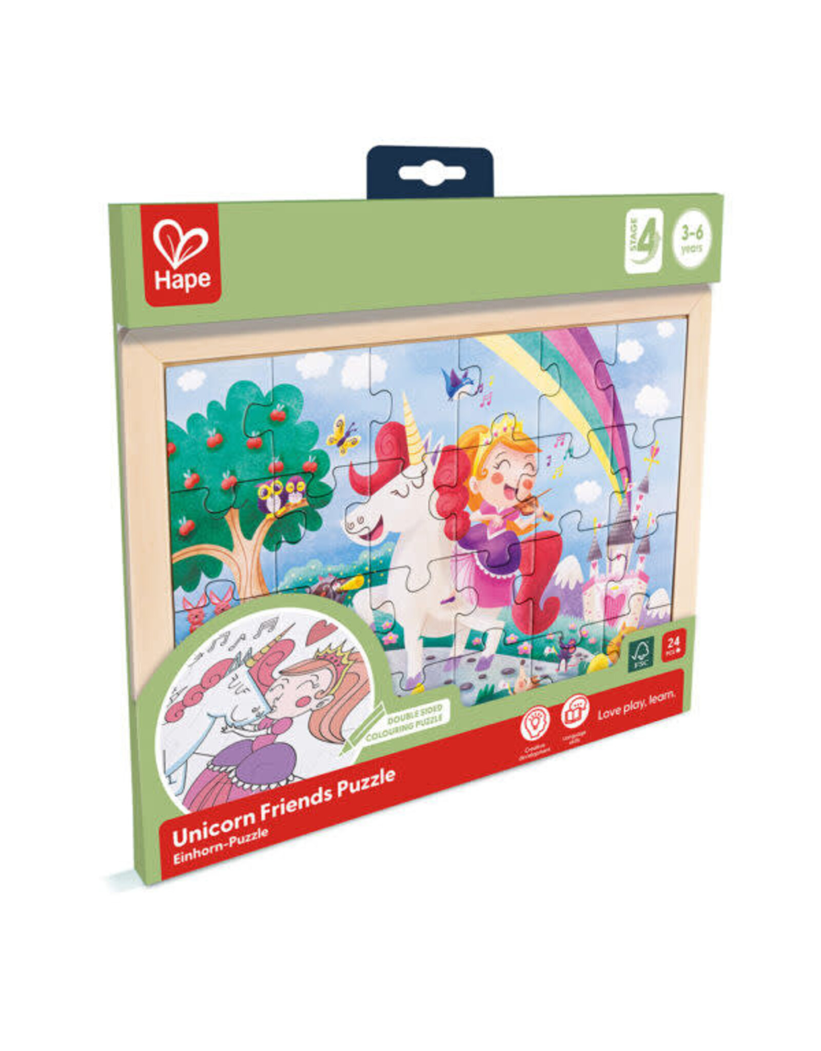Hape Unicorn Friends Wooden Puzzle