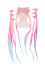 Great Pretenders Hollywood Hearts Hair Extensions, Pastel