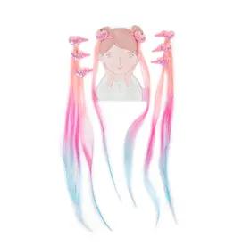 Great Pretenders Hollywood Hearts Hair Extensions, Pastel