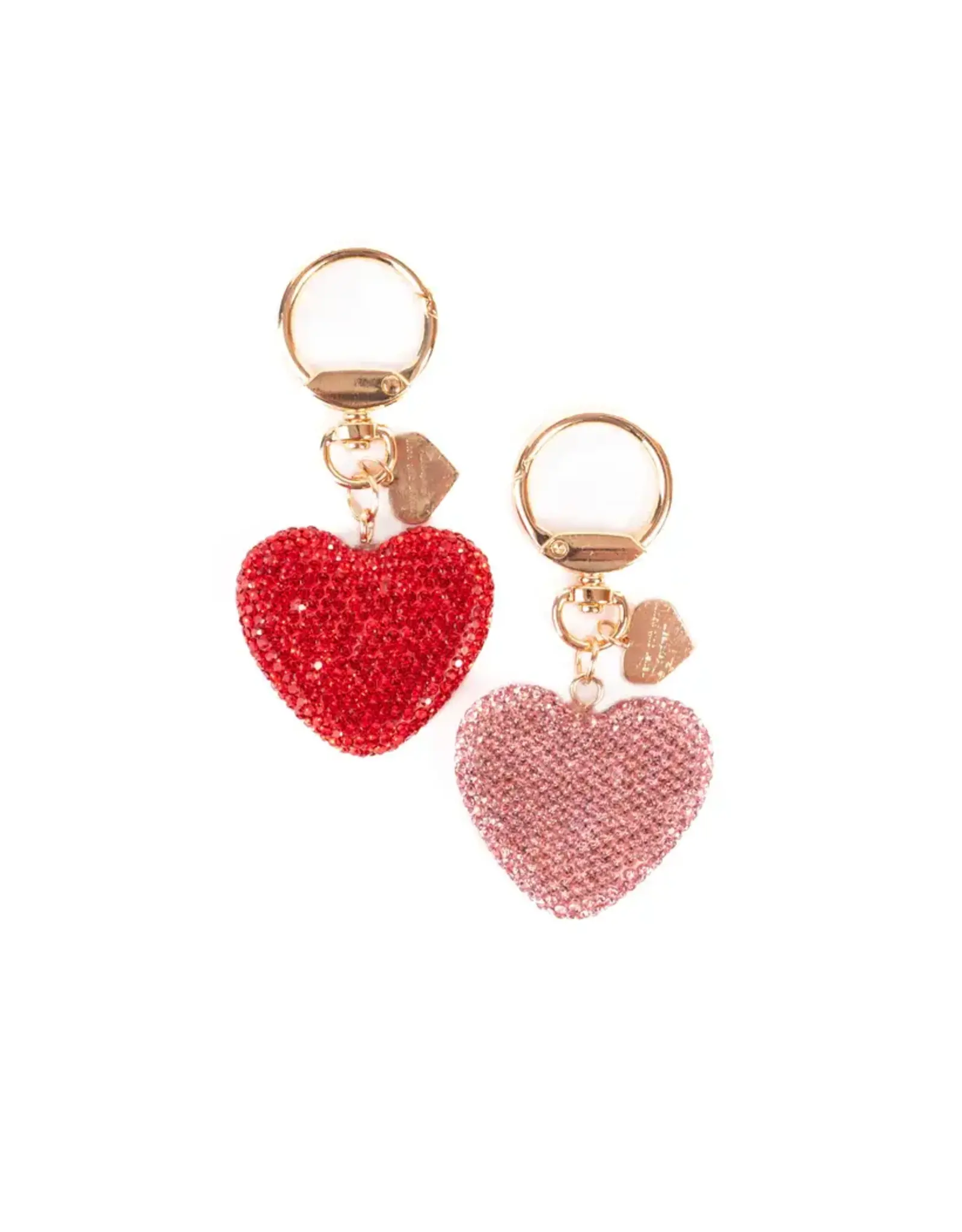 Great Pretenders Sparkling Crystal Heart Bag Charm