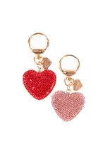 Great Pretenders Sparkling Crystal Heart Bag Charm