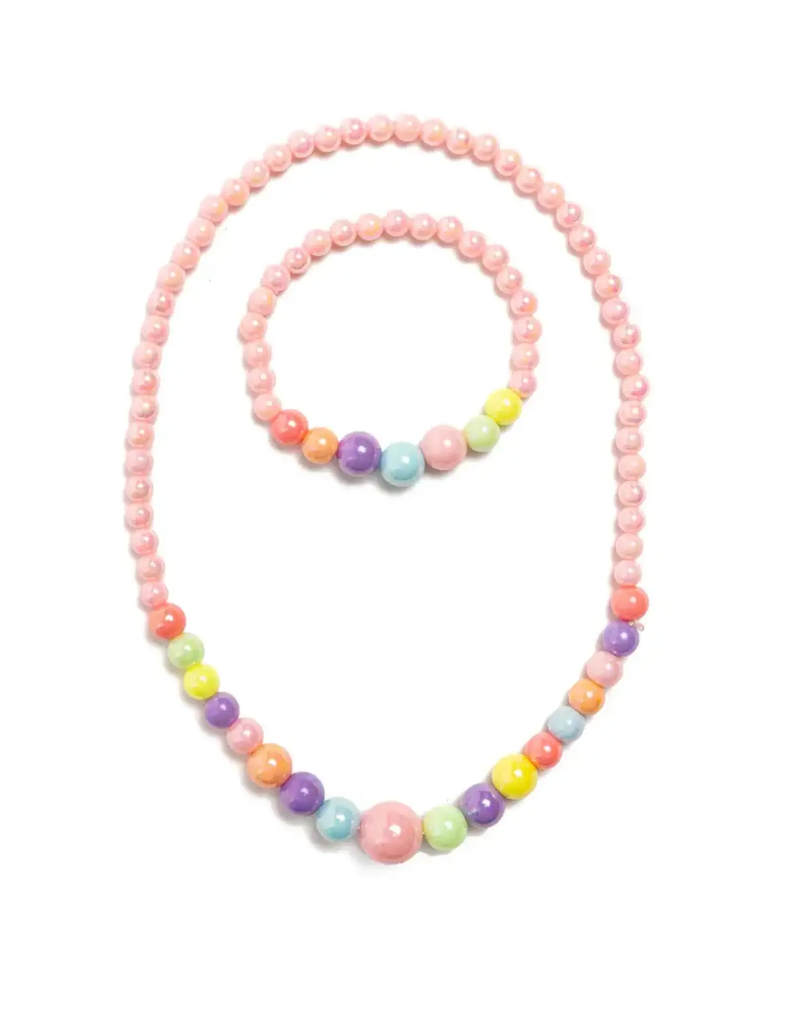 Great Pretenders Pearly Pastel Necklace & Bracelet 2 Piece Set