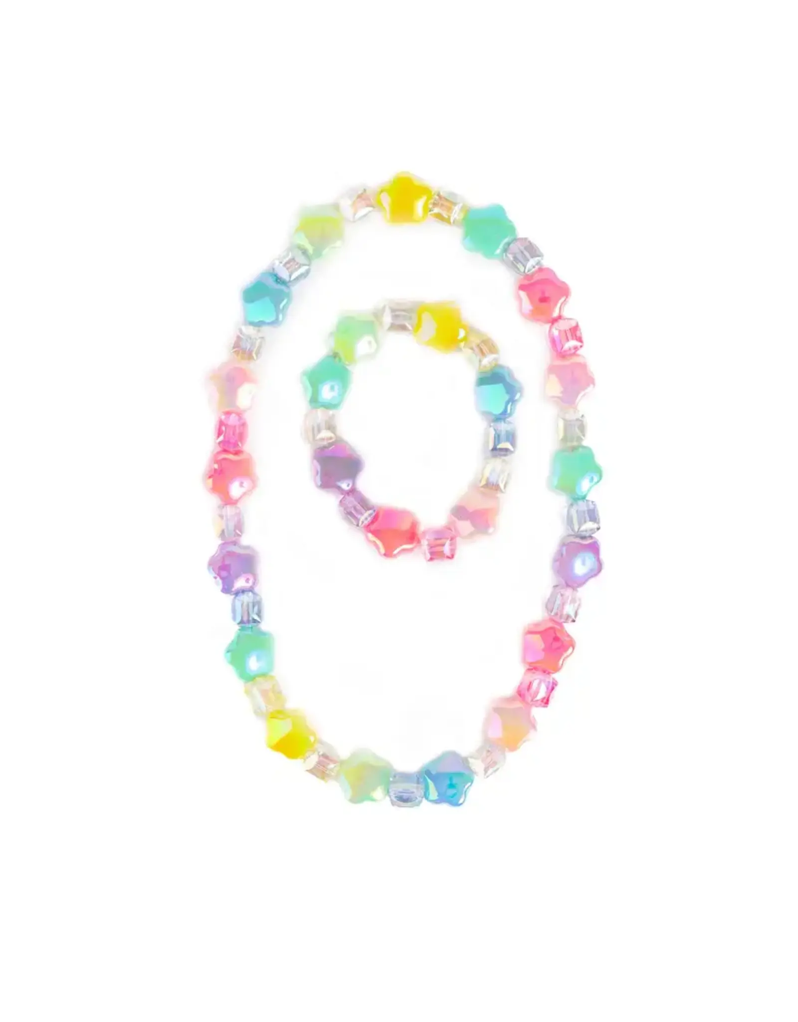 Great Pretenders Wish Upon a Rainbow Star Necklace & Bracelet Set