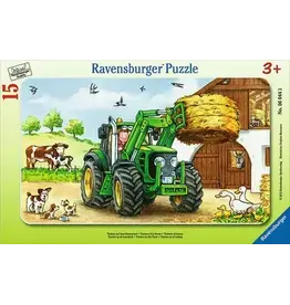 Ravensburger Tractor on the Farm 15 Piece Frame Puzzle