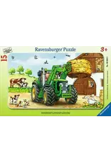 Ravensburger Tractor on the Farm 15 Piece Frame Puzzle