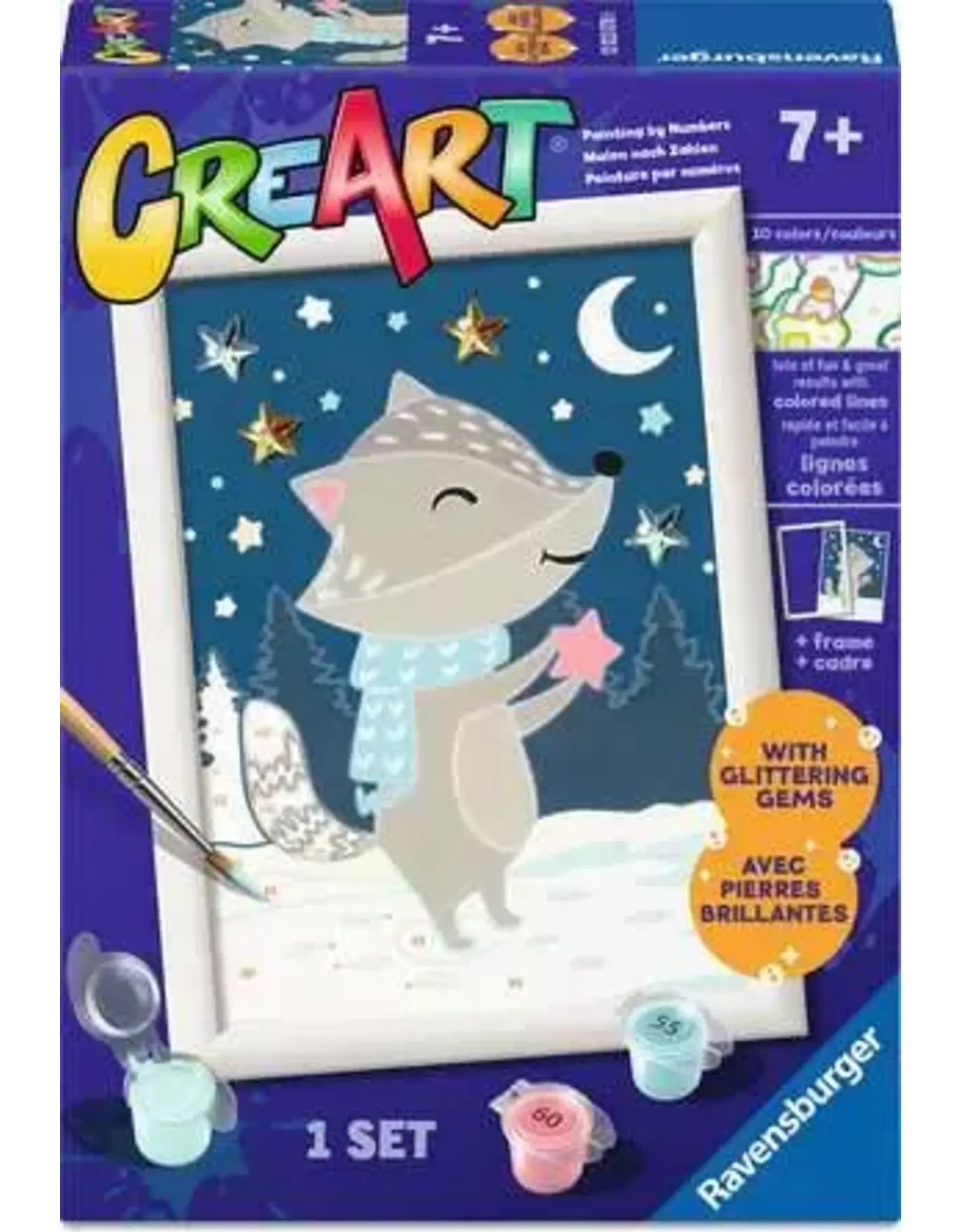 Ravensburger CreArt Cute Badger w/ Gems 12x18cm