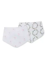 Lulujo Baby Lulujo Vintage 2 Pack Bandana Bibs Bows & Rose Trellis