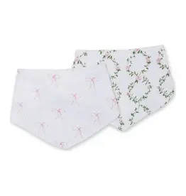 Lulujo Baby Lulujo Vintage 2 Pack Bandana Bibs Bows & Rose Trellis