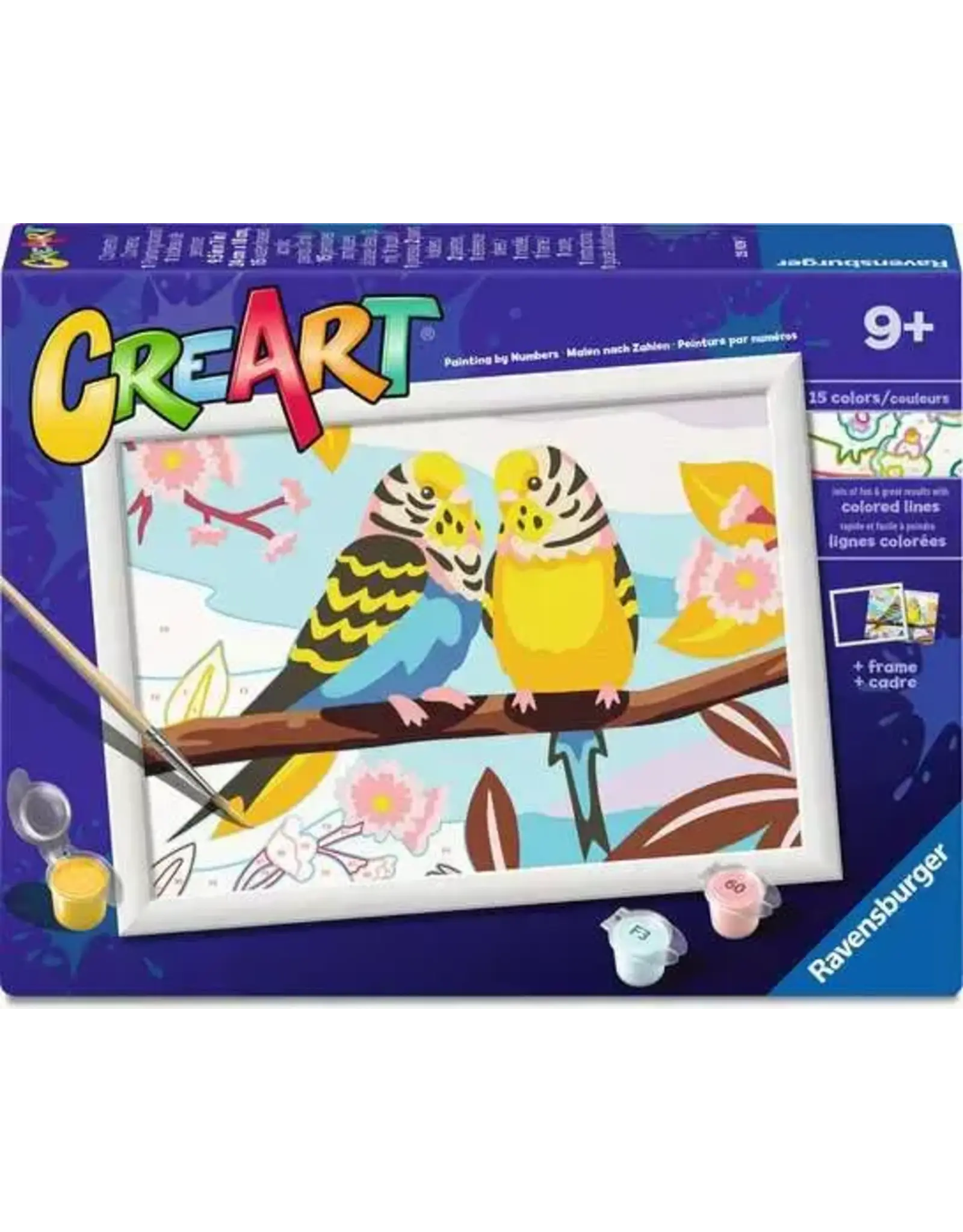Ravensburger CreArt Lovely Budgies 18x24cm