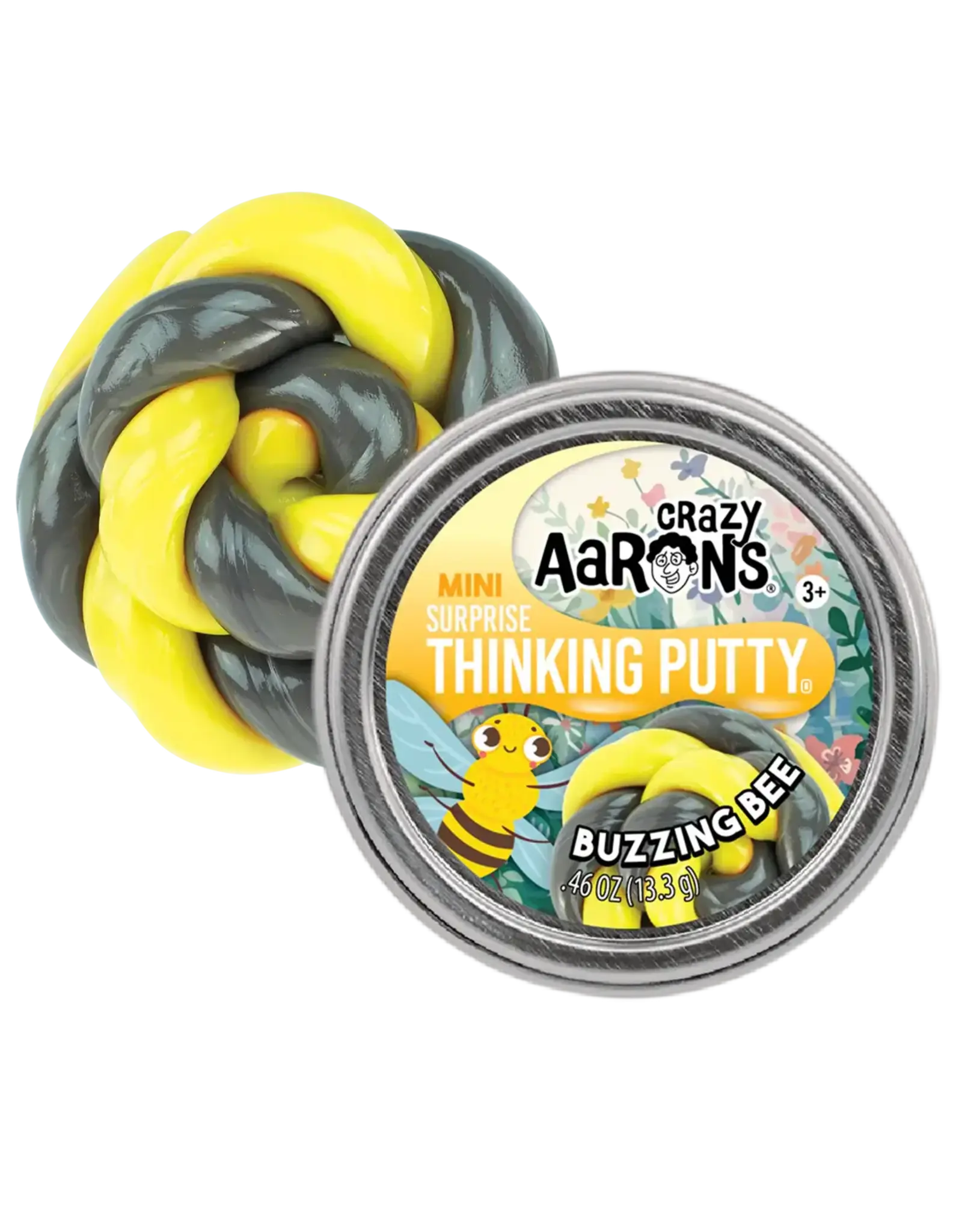 Crazy Aaron's Putty World Mini Buzzing Bee 2" Thinking Putty Tin
