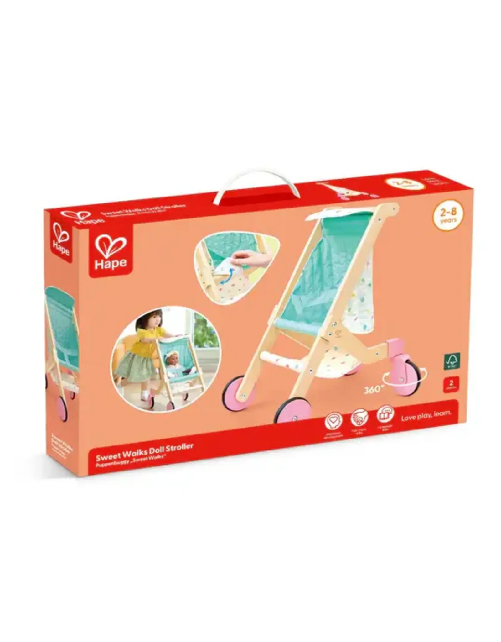 Hape Sweet Walks Doll Stroller