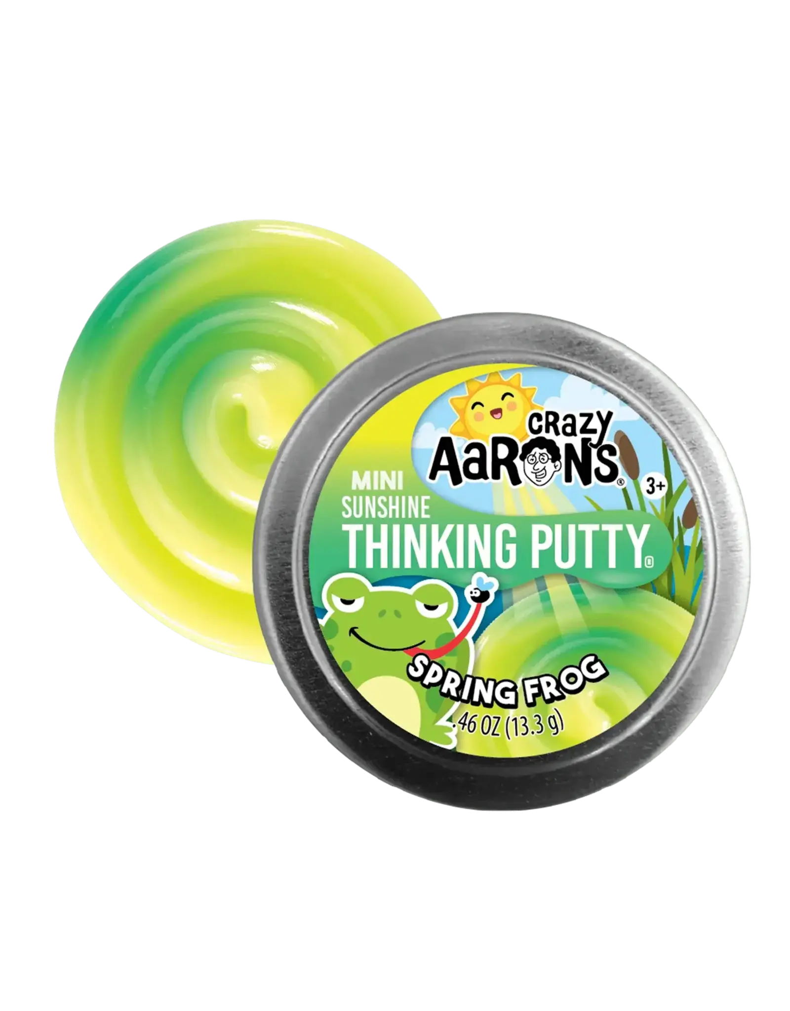 Crazy Aaron's Putty World Mini Spring Frog 2" Thinking Putty Tin