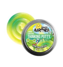 Crazy Aaron's Putty World Mini Spring Frog 2" Thinking Putty Tin