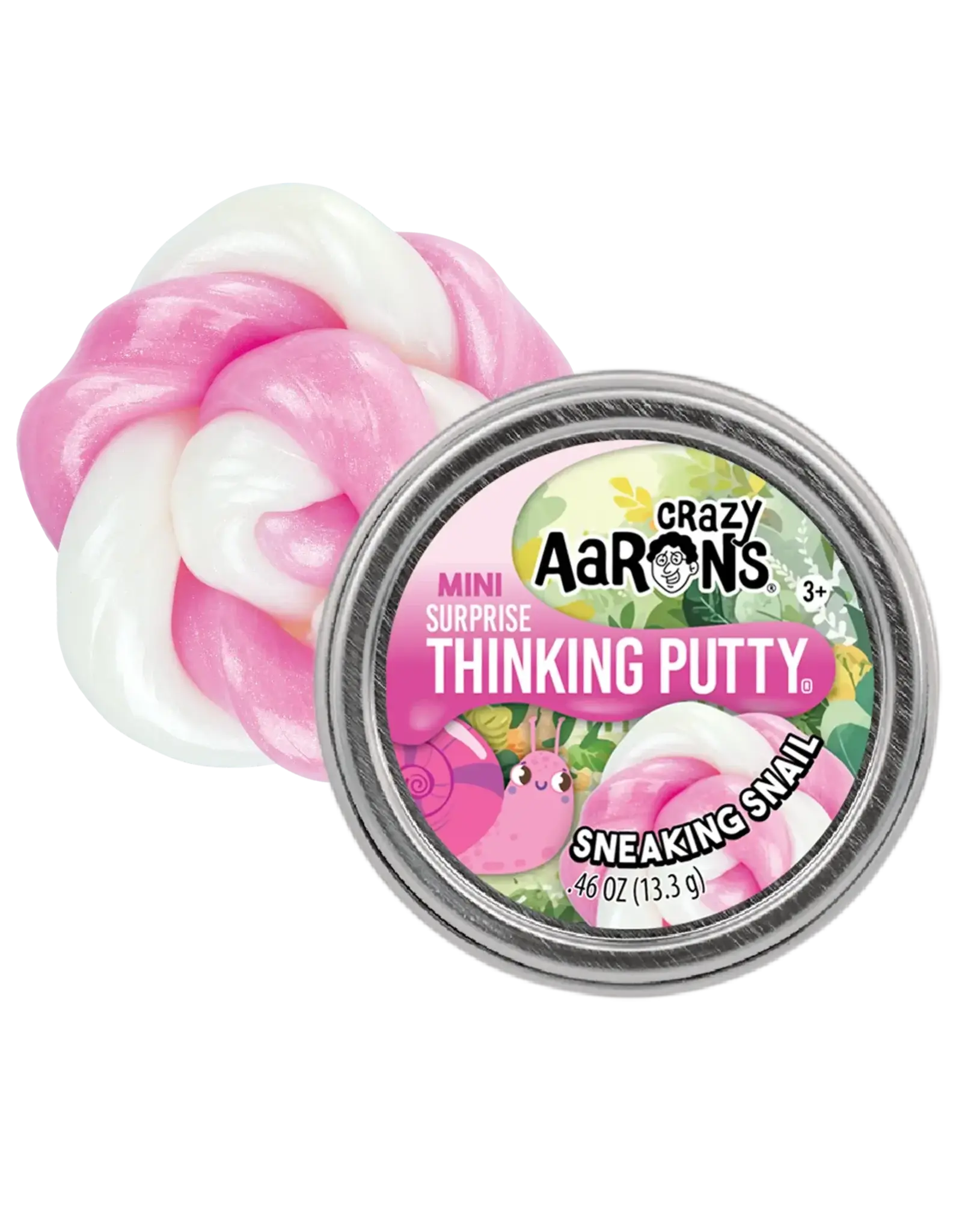 Crazy Aaron's Putty World Mini Sneaking Snail 2" Thinking Putty Tin