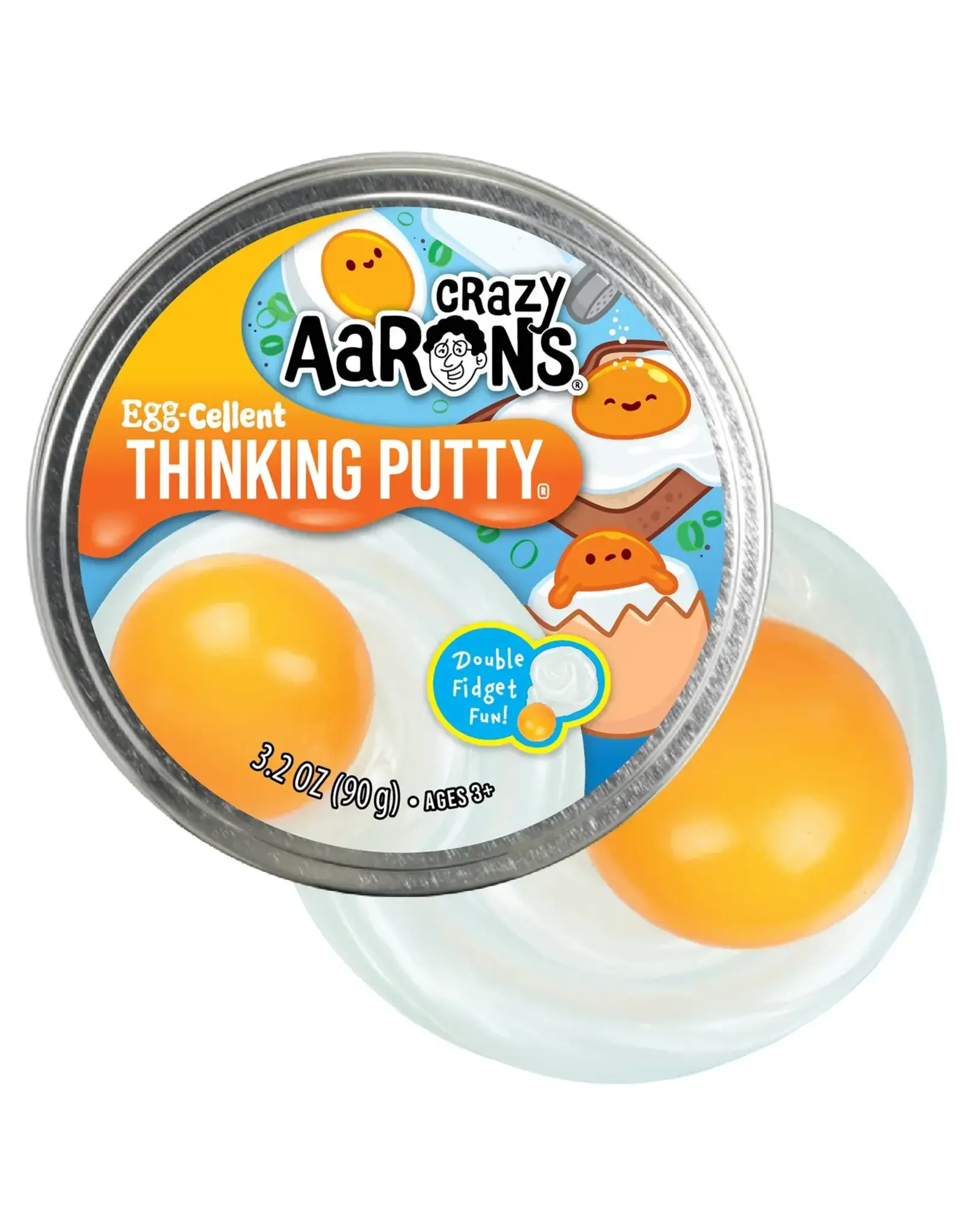 Crazy Aaron's Putty World Eggcellent Full Size 4" Thinking Putty Tin