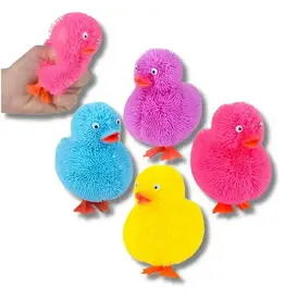 JSBlueRidge Toys Easter Soft Puffer Ducks Fidget Kids Toy