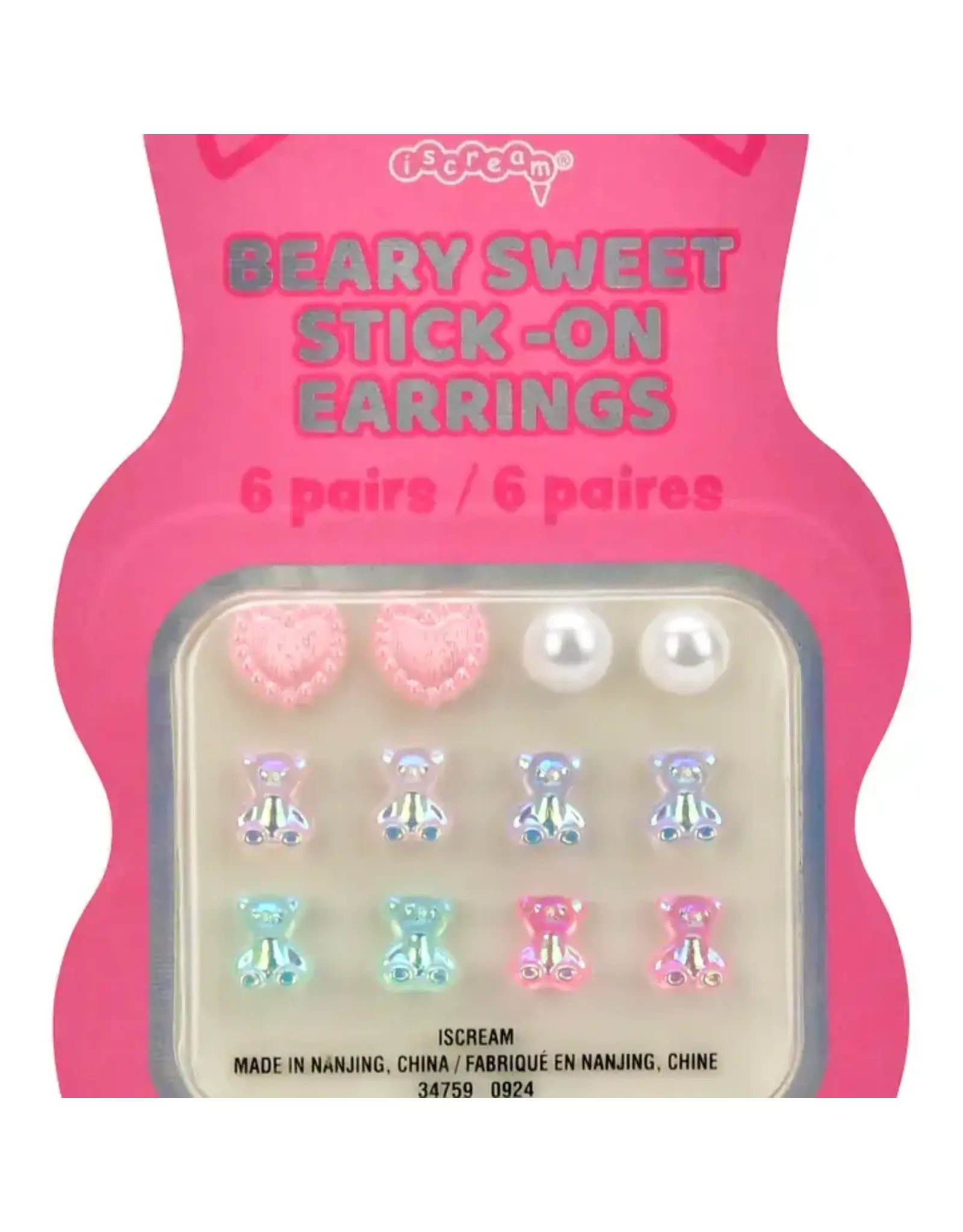 Iscream Beary Sweet Stick on Earrings