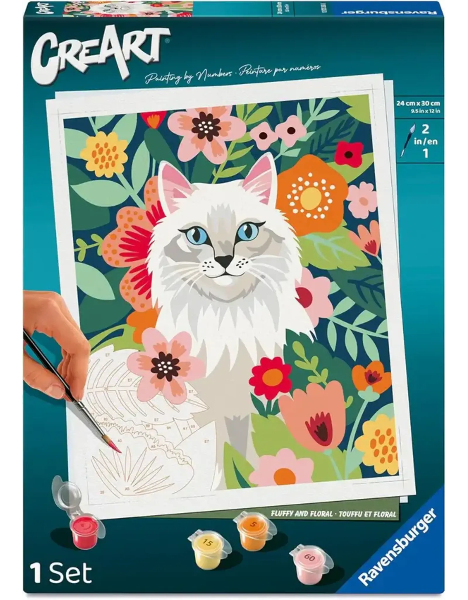 Ravensburger CreArt Fluffy and Floral 24x30cm