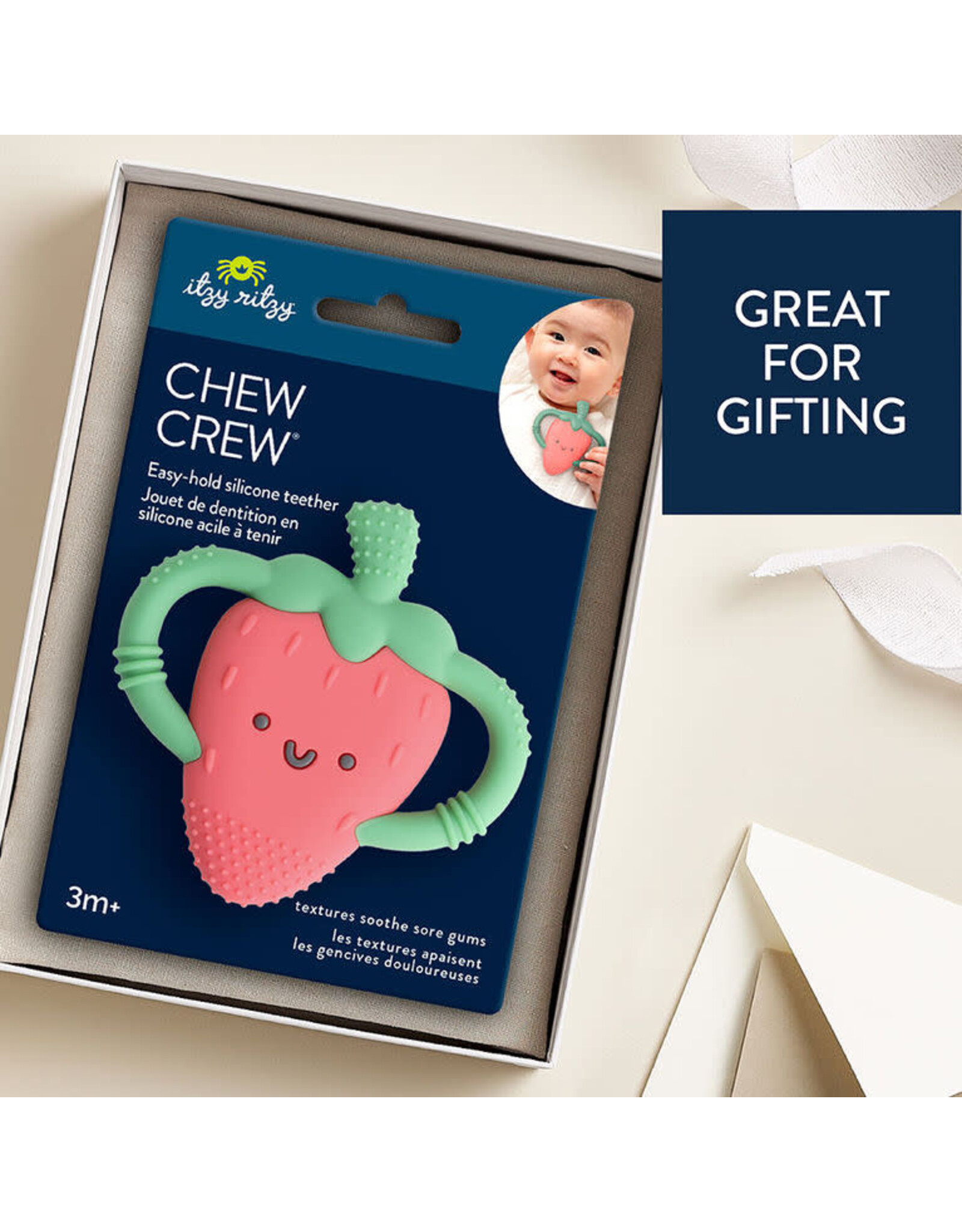 Itzy Ritzy Strawberry Chew Crew Teether