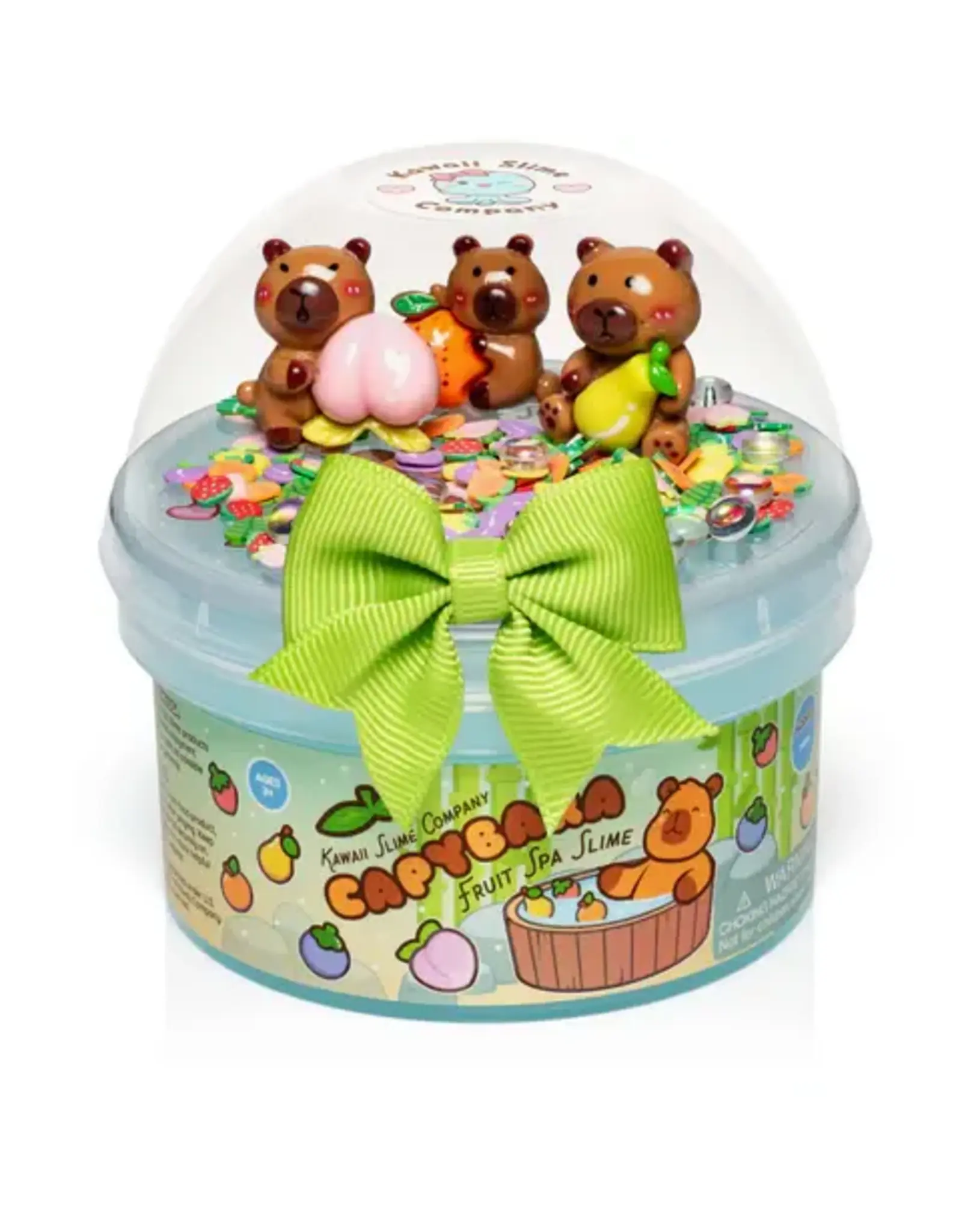 Kawaii Slime Capybara Fruit Spa Signature Dome Slime