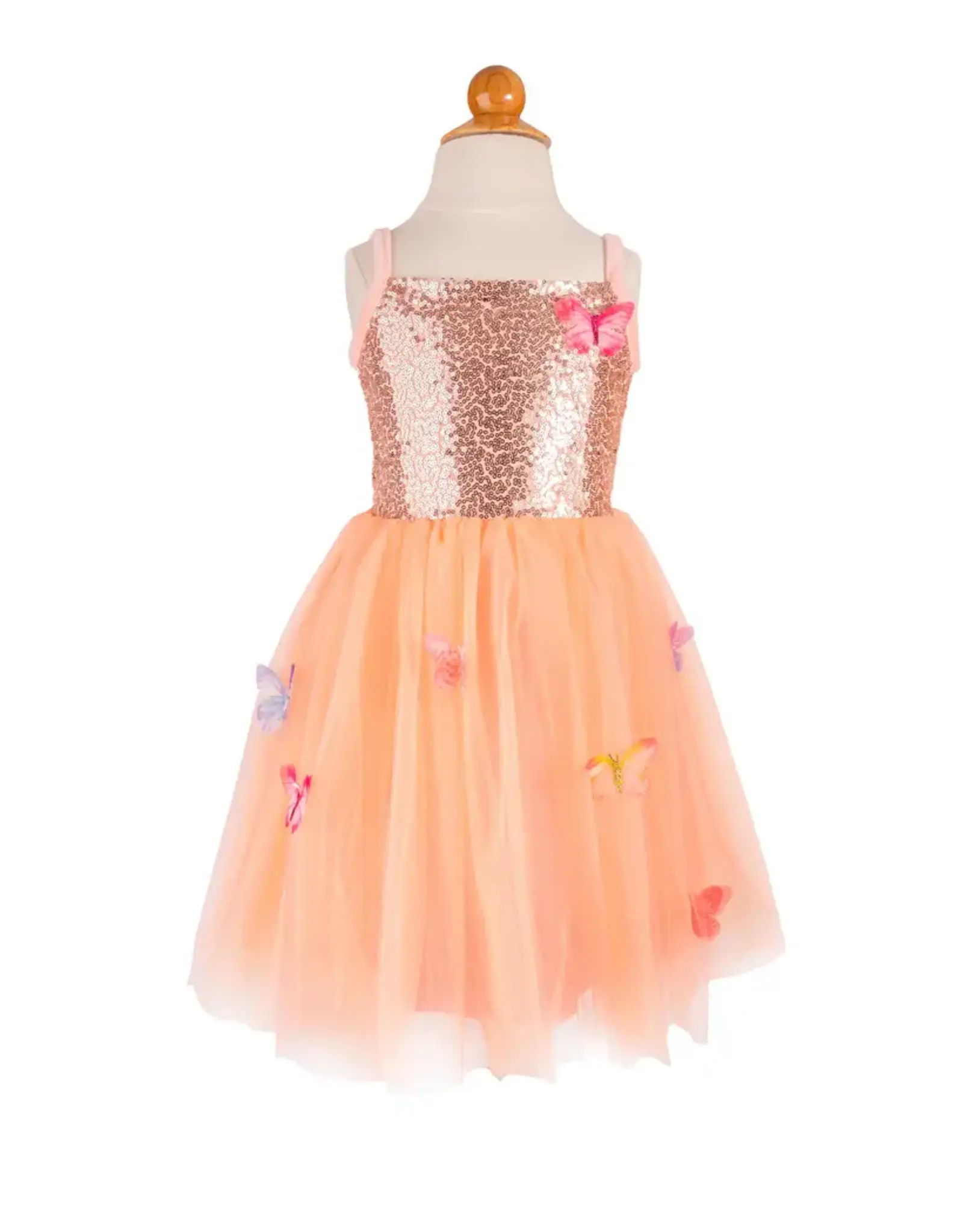 Great Pretenders Butterfly Bliss Dress Peach Size 7-8
