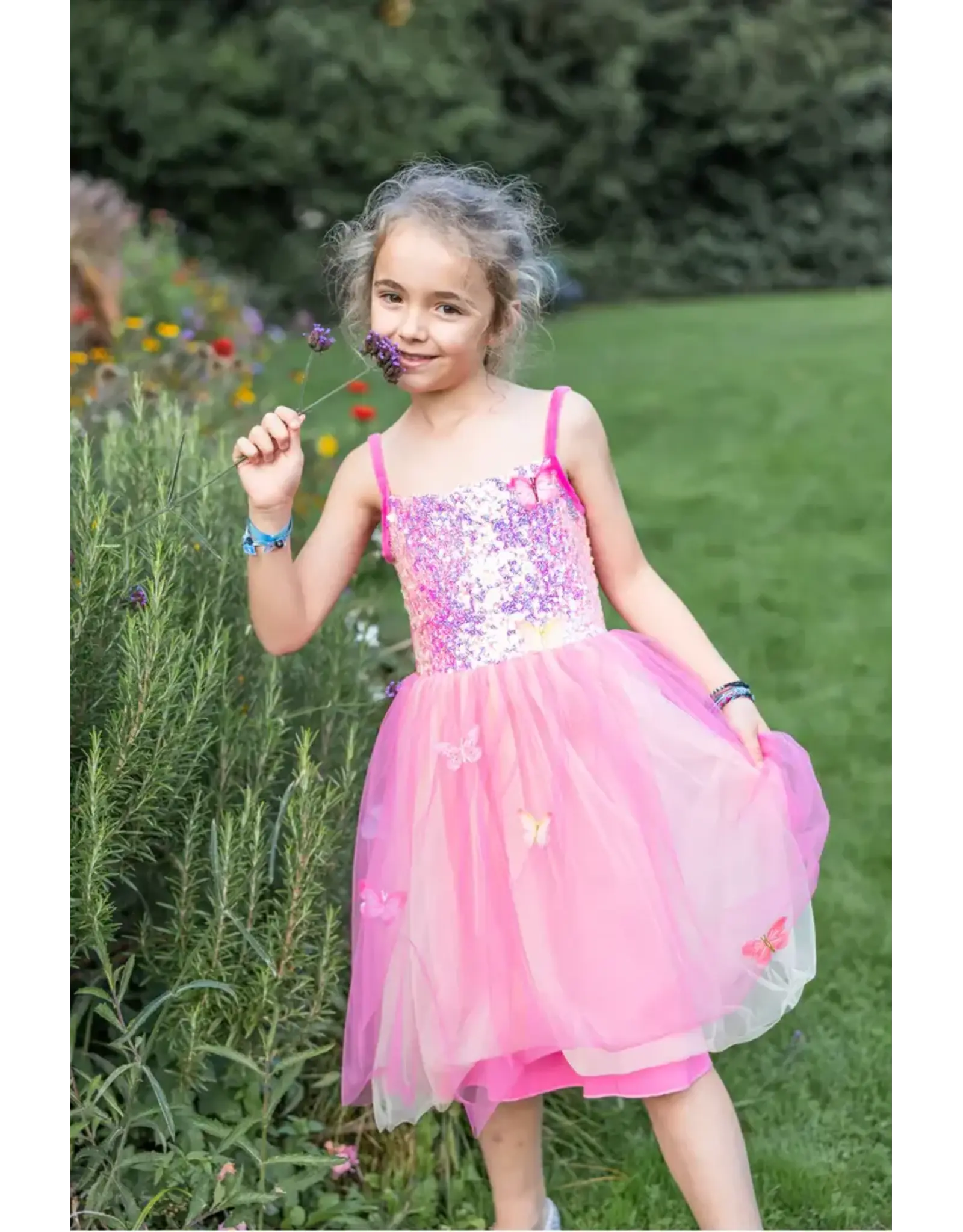 Great Pretenders Butterfly Bliss Dress Hot Pink Size 7-8