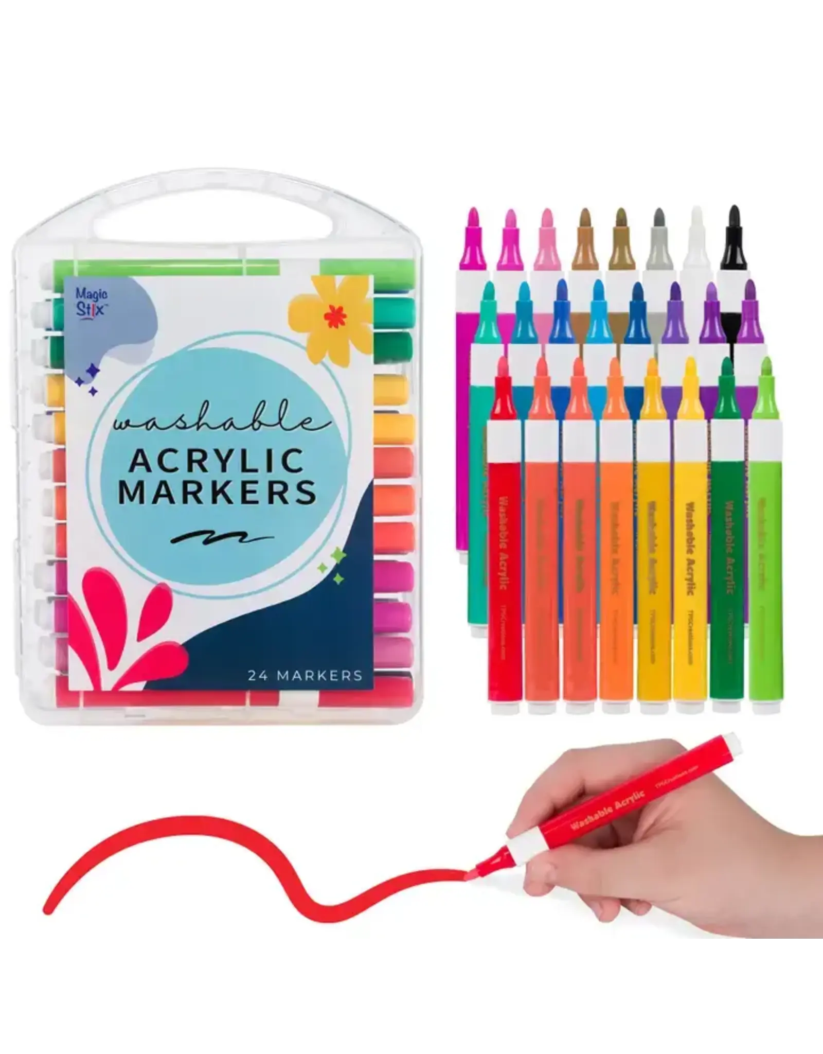 The Pencil Grip Magic Stix Washable Acrylic Markers 24 Pack