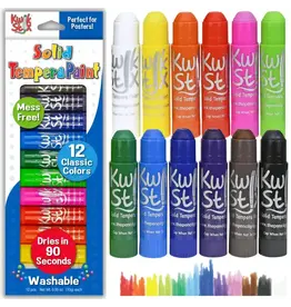 The Pencil Grip KwikStix Tempera Paint 12 Classic Colors