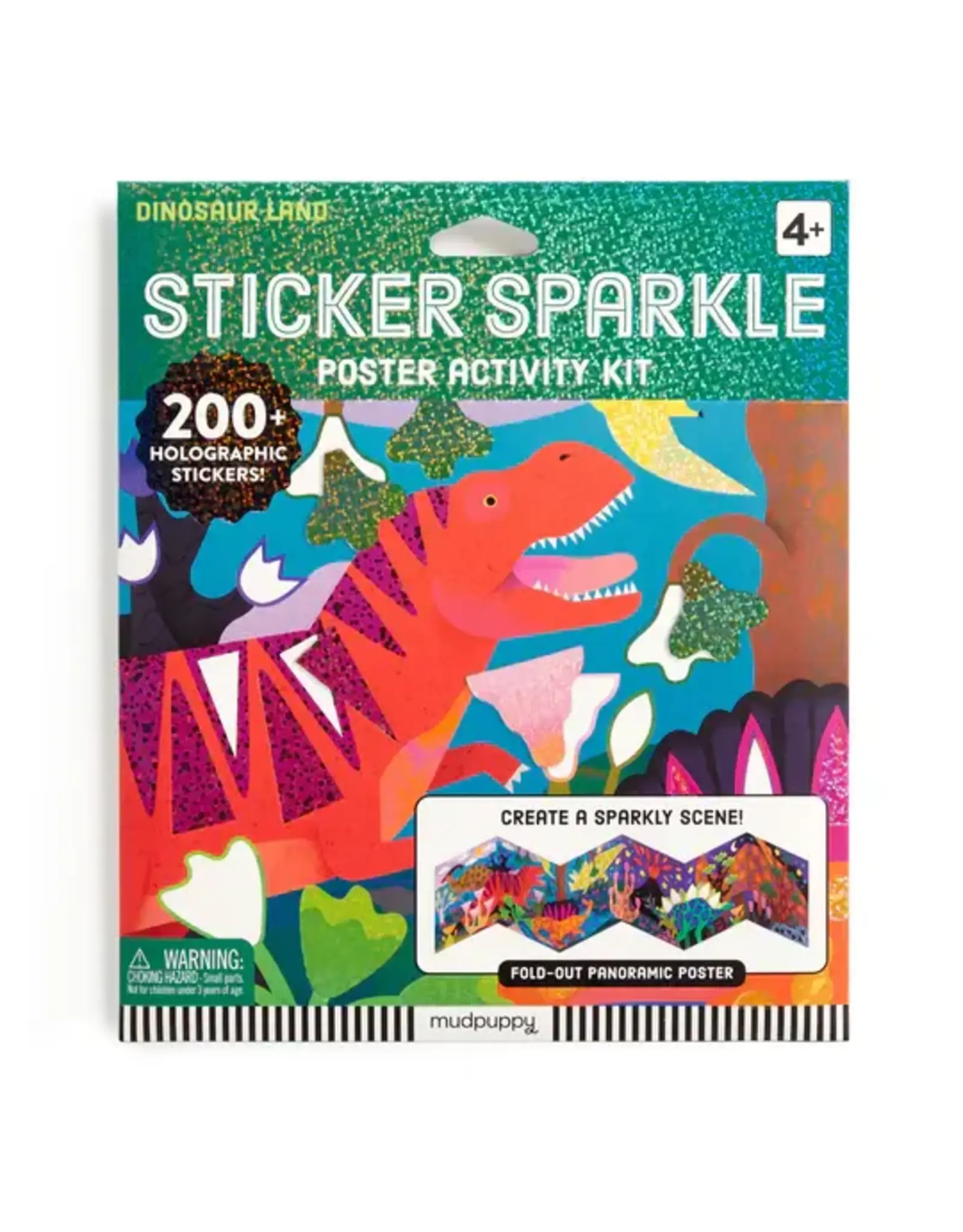 Raincoast Books Dinosaur Land Sticker Sparkle Poster Activity Kit