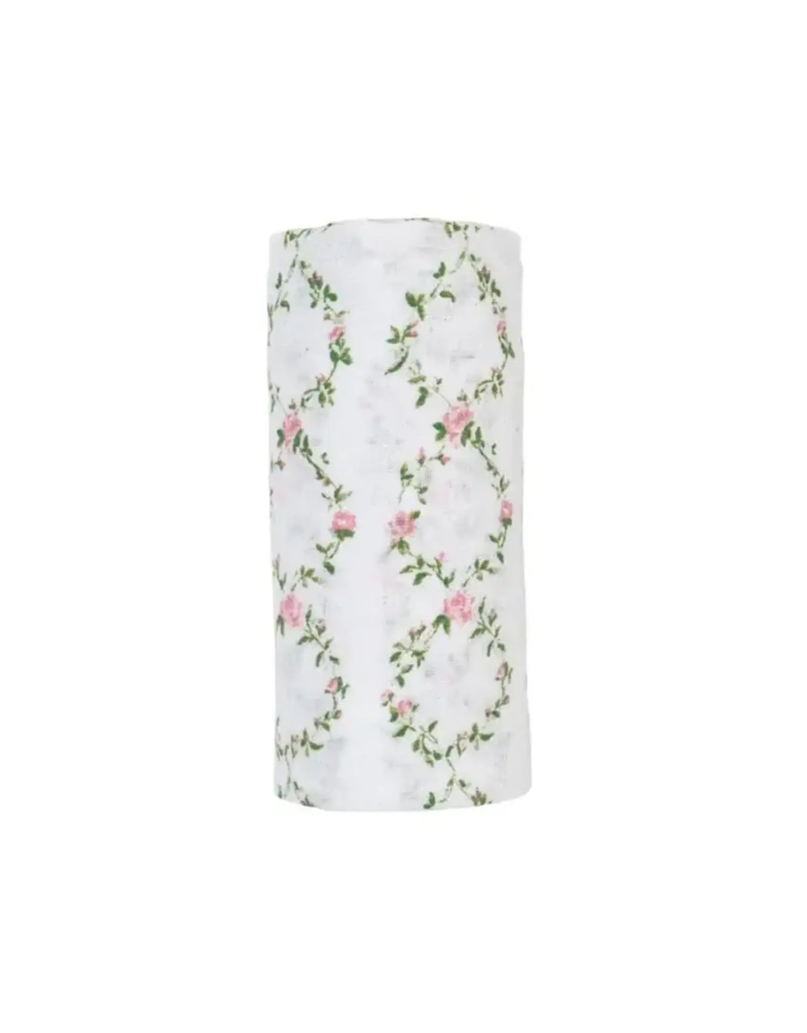 Lulujo Baby Lulujo Swaddle Blanket Muslin Cotton Large Rose Trellis