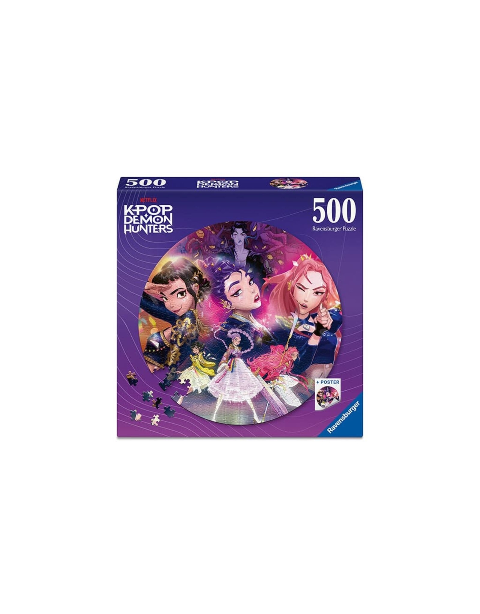 Ravensburger KPop Demon Hunters 500 Piece Round Puzzle