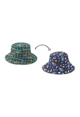 FlapJackKids Reversible Sun Hat Monkey & Alligator 0-6M