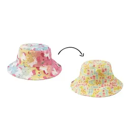 FlapJackKids Reversible Sun Hat Unicorn & Giraffe 6-24M