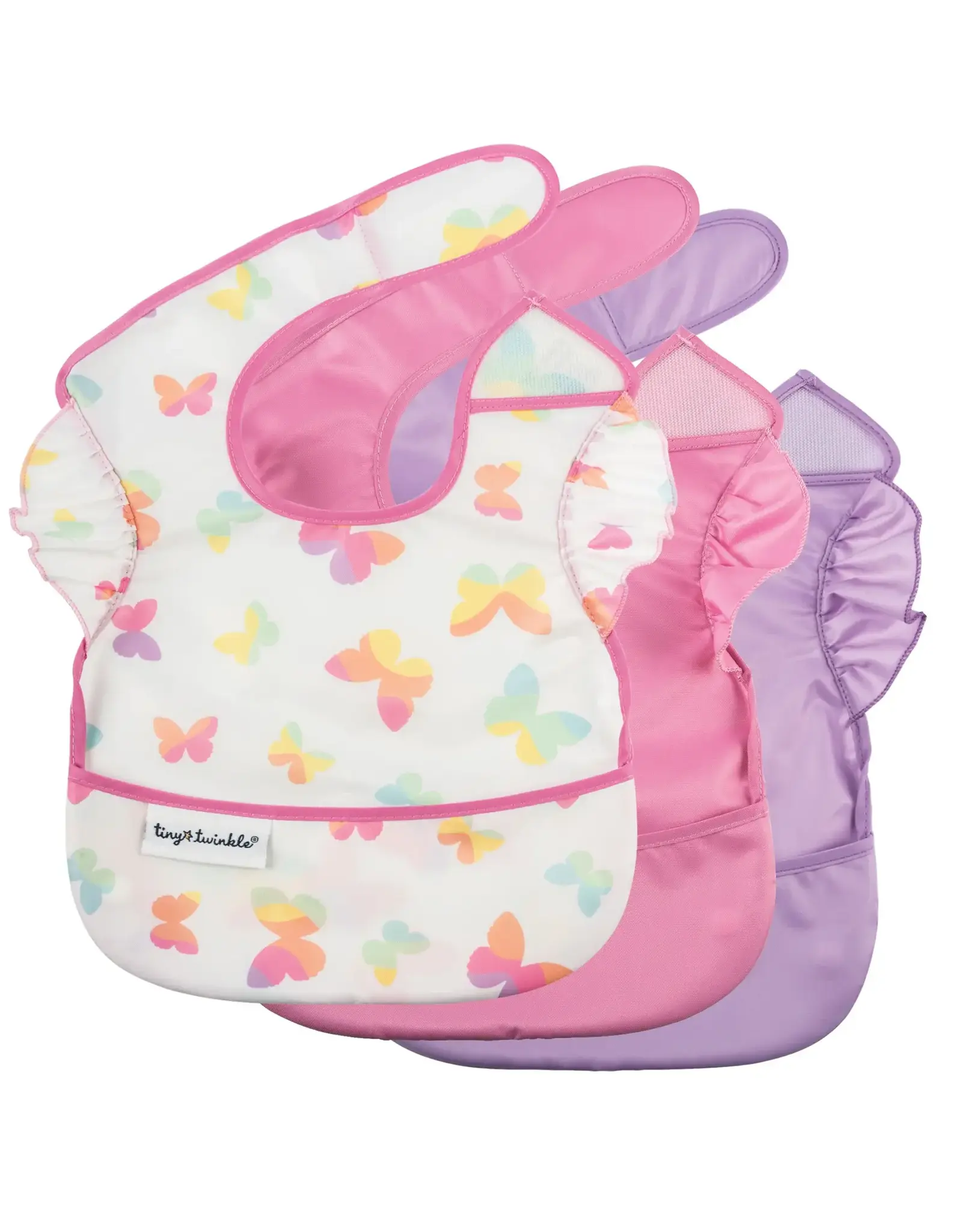 Tiny Twinkle Mess Proof Easy Bib Butterfly 3 Pack