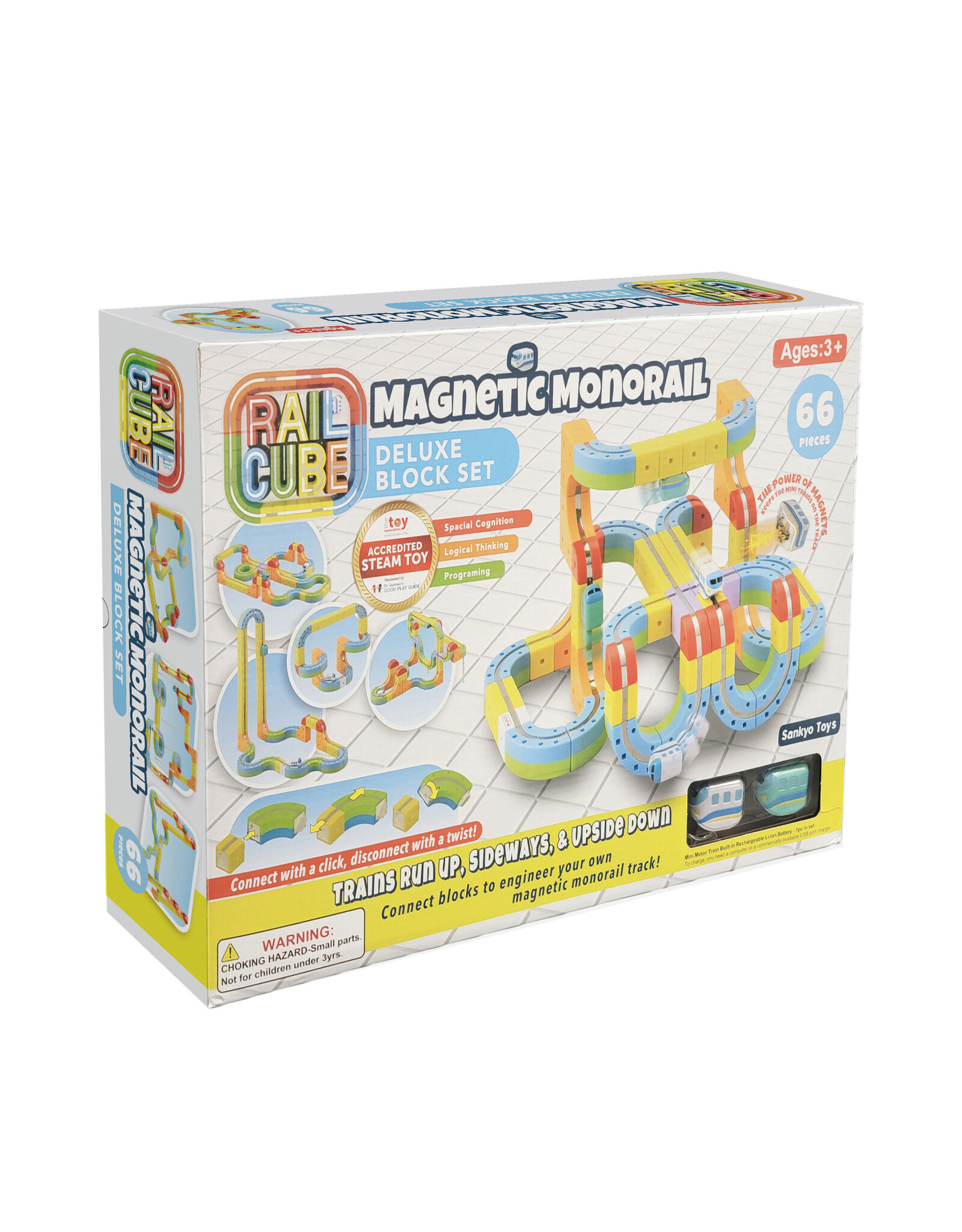 Meekins Rail Cube Magnetic Monorail Deluxe Block Set