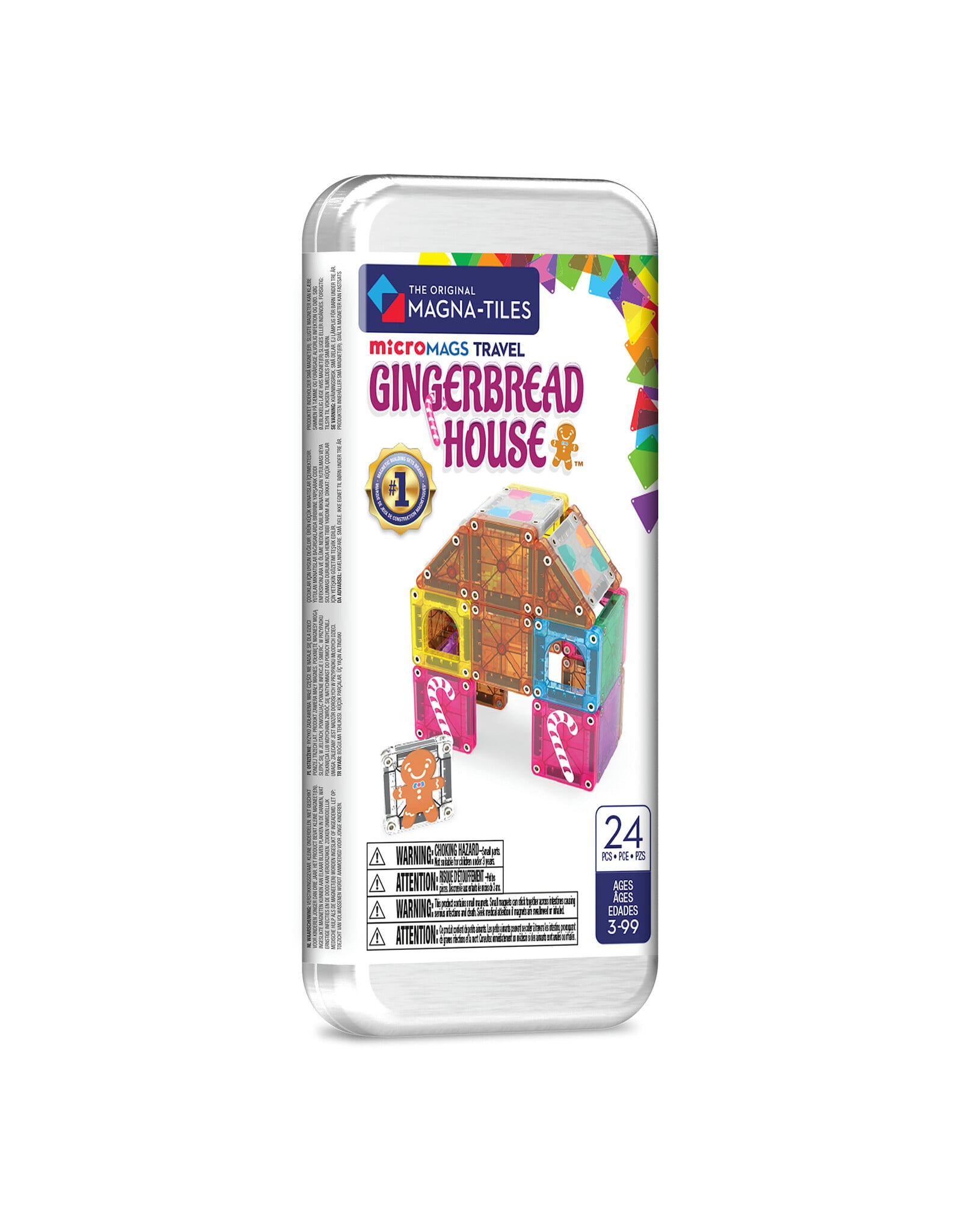 Magna-Tiles MAGNA-TILES microMAGS Gingerbread House Travel 24 Piece Set